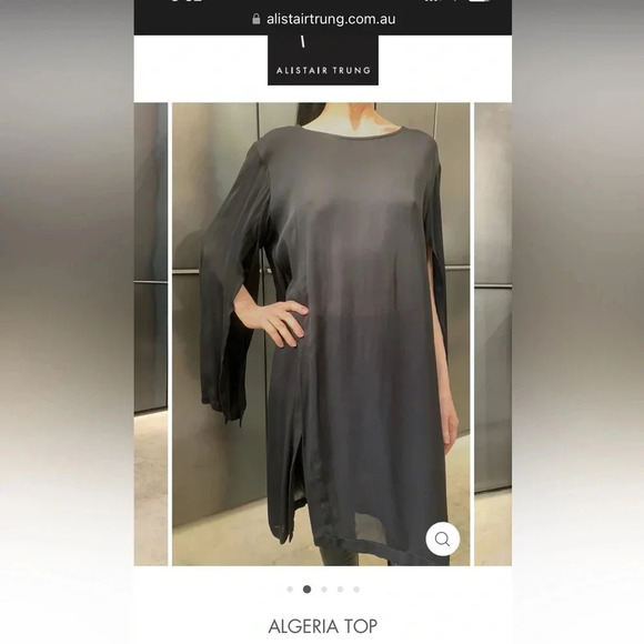 Alistair Trung - Algeria Black open sleeve top - Picture 9 of 13